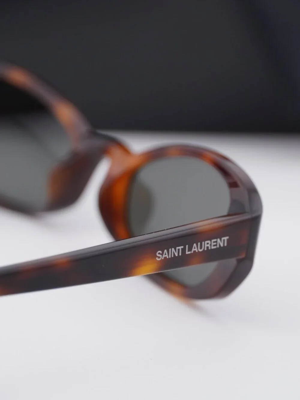 Saint Laurent SL871 SUE 004 Women Rectangle Sunglasses - Havana\Grey